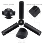 PULUZ Mini Pocket Metal Desktop Tripod Mount with 1/4 inch Screw for DSLR & Digital Cameras, Load: 10kg - Image 4