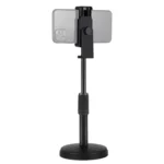 PULUZ Round Base Desktop Holder Mount with Phone Clamp, Adjustable Height: 15.5cm-25.5cm - Image 2
