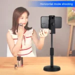 PULUZ Round Base Desktop Holder Mount with Phone Clamp, Adjustable Height: 15.5cm-25.5cm - Image 5