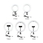 PULUZ Round Base Desktop Mount + 6.2 inch 3 Modes USB Dimmable LED Ring Vlogging Video Light, Adjustable Height: 18cm-28cm - Image 10