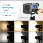 PULUZ 60W Studio Video Light 2500K-6500K Dual Color Temperature Professional Photography Fill Light - Image 6