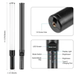 PULUZ 144 LEDs Photo Handheld Stick Light Full Color RGB Fill Light - Image 2