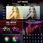 PULUZ 144 LEDs Photo Handheld Stick Light Full Color RGB Fill Light - Image 3