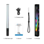 PULUZ 132 LEDs Photo Handheld Stick Light Full Color RGB Fill Light - Image 10