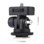 PULUZ 1/4 inch Screw Thread Cold Shoe Tripod Mount Adapter - Image 3