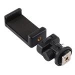 PULUZ 1/4 inch Screw Thread Cold Shoe Tripod Mount Adapter with Phone Clamp - Image 2