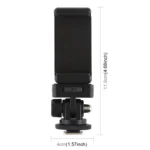PULUZ 1/4 inch Screw Thread Cold Shoe Tripod Mount Adapter with Phone Clamp - Image 3