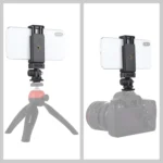 PULUZ 1/4 inch Screw Thread Cold Shoe Tripod Mount Adapter with Phone Clamp - Image 7