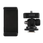 PULUZ 1/4 inch Screw Thread Cold Shoe Tripod Mount Adapter with Phone Clamp - Image 8