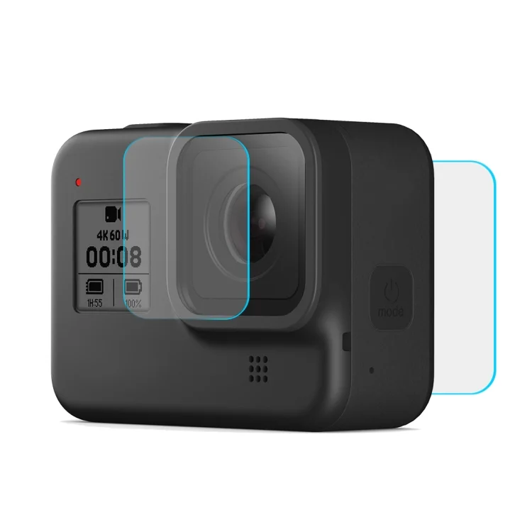 PU422_1.webp PULUZ for GoPro HERO8 Black Lens + LCD Display 9H 2.5D Tempered Glass Film - Image 2