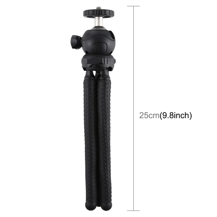 PU435_2.webp PULUZ Mini Octopus Flexible Tripod Holder with Ball Head for SLR Cameras, GoPro, Cellphone, Size: 25cmx4.5cm - Image 3