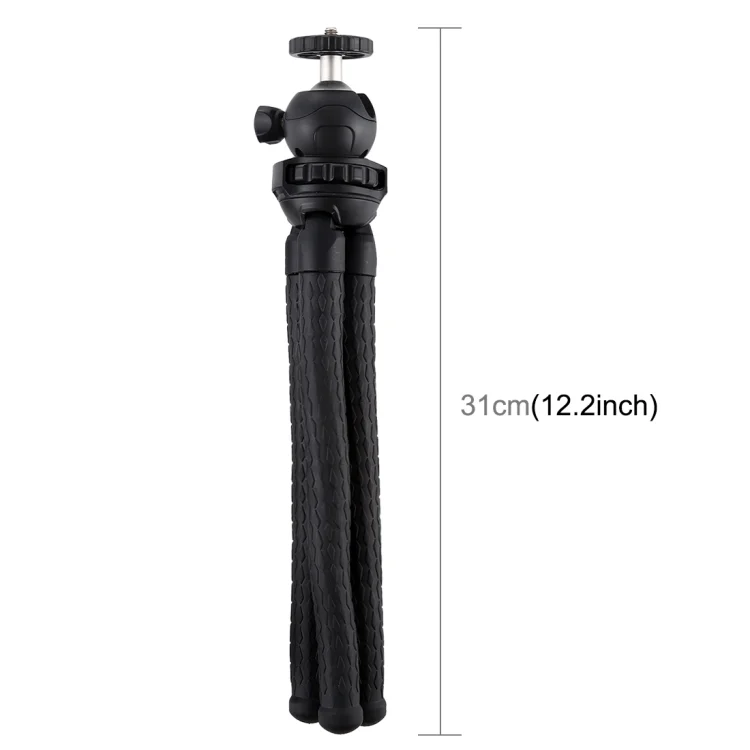 PU436_2.webp PULUZ Mini Octopus Flexible Tripod Holder with Ball Head for SLR Cameras, GoPro, Cellphone, Size:30cmx5cm - Image 3