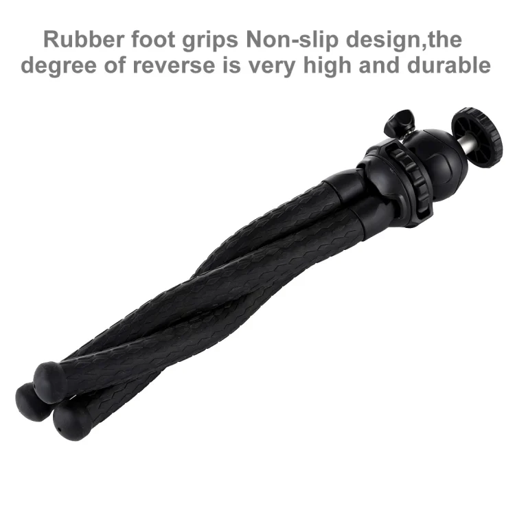 PU436_4.webp PULUZ Mini Octopus Flexible Tripod Holder with Ball Head for SLR Cameras, GoPro, Cellphone, Size:30cmx5cm - Image 5