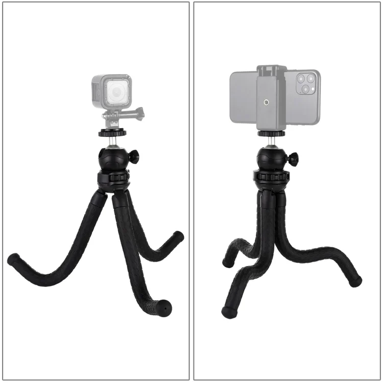 PU436_6.webp PULUZ Mini Octopus Flexible Tripod Holder with Ball Head for SLR Cameras, GoPro, Cellphone, Size:30cmx5cm - Image 7