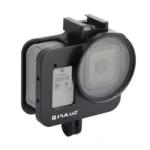 PULUZ Housing Shell CNC Aluminum Alloy Protective Cage with 52mm UV Lens for GoPro HERO8 Black