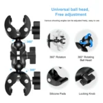 PULUZ Motorcycle Dual-heads Crab & Single Heads Clamps Handlebar Fixed Mount 150cm Selfie Stick - Image 6