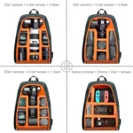 PULUZ Outdoor Portable Waterproof Scratch-proof Dual Shoulders Backpack Handheld PTZ Stabilizer Camera Bag with Rain Cover for Digital Camera, DJI Ronin-SC / Ronin-S - Image 2