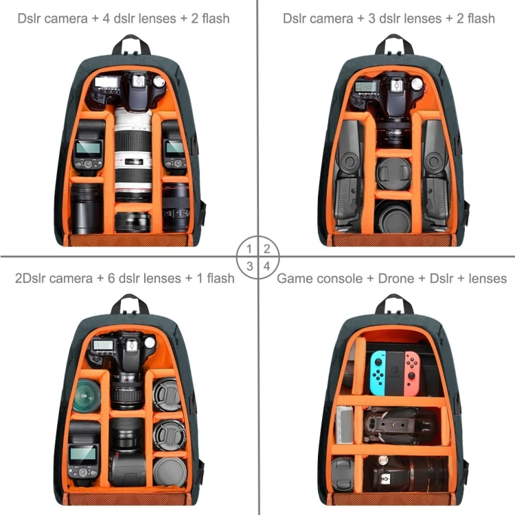 PU5011H_1.webp PULUZ Outdoor Portable Waterproof Scratch-proof Dual Shoulders Backpack Handheld PTZ Stabilizer Camera Bag with Rain Cover for Digital Camera, DJI Ronin-SC / Ronin-S - Image 2