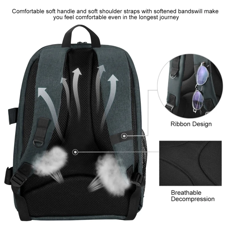 PU5011H_3.webp PULUZ Outdoor Portable Waterproof Scratch-proof Dual Shoulders Backpack Handheld PTZ Stabilizer Camera Bag with Rain Cover for Digital Camera, DJI Ronin-SC / Ronin-S - Image 4
