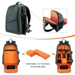PULUZ Outdoor Portable Waterproof Scratch-proof Dual Shoulders Backpack Handheld PTZ Stabilizer Camera Bag with Rain Cover for Digital Camera, DJI Ronin-SC / Ronin-S - Image 5