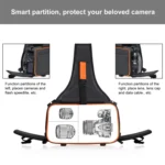 PULUZ Triangle Style SLR Camera Bag Sling Waterproof Backpack Shoulder Messenger Bags with Removable Lens Bag - Image 4
