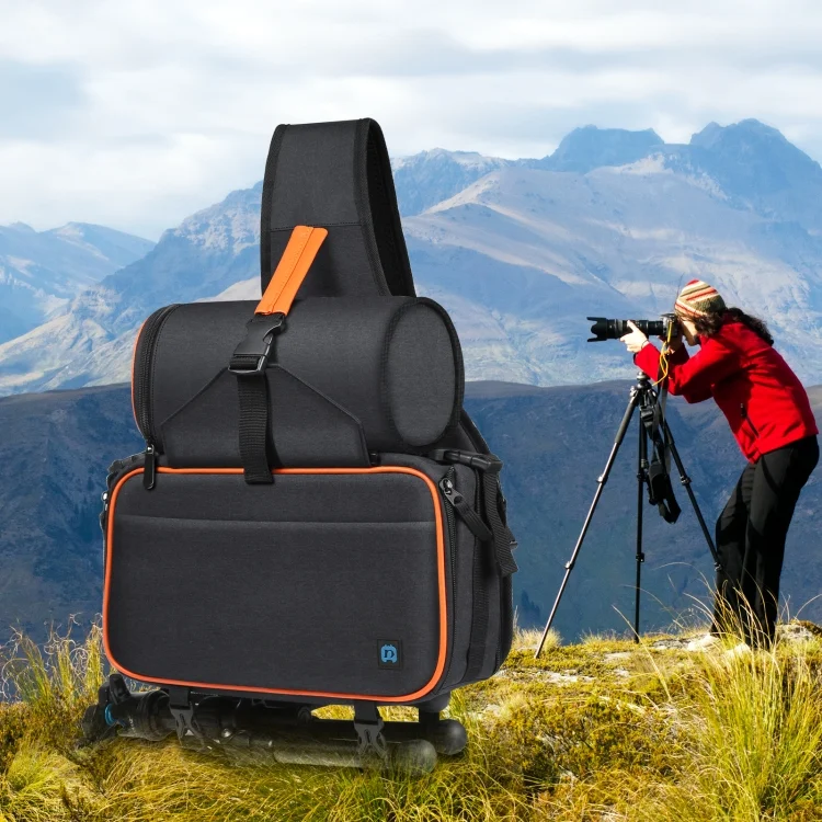PU5014B_5.webp PULUZ Triangle Style SLR Camera Bag Sling Waterproof Backpack Shoulder Messenger Bags with Removable Lens Bag - Image 6