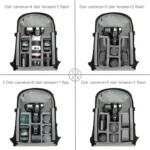 PULUZ Outdoor Portable Waterproof Scratch-proof Dual Shoulders Backpack Handheld PTZ Stabilizer Camera Bag with Rain Cover for Digital Camera, DJI Ronin-SC / Ronin-S - Image 2