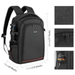 PULUZ Outdoor Portable Waterproof Scratch-proof Dual Shoulders Backpack Handheld PTZ Stabilizer Camera Bag with Rain Cover for Digital Camera, DJI Ronin-SC / Ronin-S - Image 3