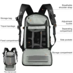 PULUZ Outdoor Portable Waterproof Scratch-proof Dual Shoulders Backpack Handheld PTZ Stabilizer Camera Bag with Rain Cover for Digital Camera, DJI Ronin-SC / Ronin-S - Image 4