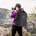 PULUZ Outdoor Portable Waterproof Scratch-proof Dual Shoulders Backpack Handheld PTZ Stabilizer Camera Bag with Rain Cover for Digital Camera, DJI Ronin-SC / Ronin-S - Image 9