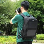 PULUZ Solar Power Outdoor Portable Camera Dual Shoulders Backpack Laptop Bag - Image 11