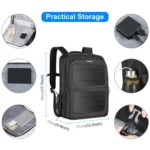 PULUZ Solar Power Outdoor Portable Camera Dual Shoulders Backpack Laptop Bag - Image 3