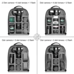 PULUZ Solar Power Outdoor Portable Camera Dual Shoulders Backpack Laptop Bag - Image 5
