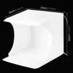 20cm Include 2 LED Panels Folding 1100LM Light Studio Box - Image 2