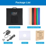 PULUZ 40cm Folding Portable White Light Dimmable Photo Lighting Studio Shooting Tent Box Kit with 6 Colors (Black, Orange, White, Red, Green, Blue) Backdrops - Image 12