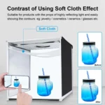 PULUZ 40cm Folding Portable White Light Dimmable Photo Lighting Studio Shooting Tent Box Kit with 6 Colors (Black, Orange, White, Red, Green, Blue) Backdrops - Image 7