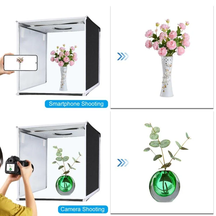 PU5040_7.webp PULUZ 40cm Folding Portable White Light Dimmable Photo Lighting Studio Shooting Tent Box Kit with 6 Colors (Black, Orange, White, Red, Green, Blue) Backdrops - Image 8