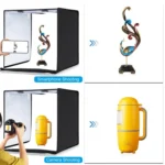 PULUZ Photo Studio Light Box Portable 60 x 60 x 60 cm Light Tent LED 5500K White Light Dimmable Mini 36W Photography Studio Tent Kit with 6 Removable Backdrops (Black Orange White Green Blue Red) - Image 10