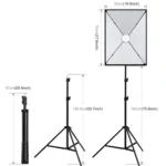 PULUZ 50x70cm Studio Softbox + 2m Tripod Mount + Single E27 30W 5700K White Light LED Bulb Photography Kit - Image 3