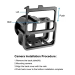 PULUZ for GoPro HERO13 Black /12 Black /11 Black /10 Black /9 Black Thicken Housing Shell CNC Aluminum Alloy Protective Cage with Insurance Frame & 52mm UV Lens - Image 7