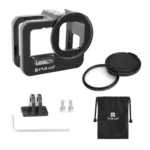 PULUZ for GoPro HERO13 Black /12 Black /11 Black /10 Black /9 Black Thicken Housing Shell CNC Aluminum Alloy Protective Cage with Insurance Frame & 52mm UV Lens - Image 9