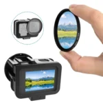 For GoPro HERO13 Black /12 Black /11 Black /10 Black /9 Black PULUZ Thin Housing Shell CNC Aluminum Alloy Protective Cage with Insurance Frame & 52mm UV Lens - Image 6