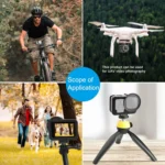 For GoPro HERO13 Black /12 Black /11 Black /10 Black /9 Black PULUZ Thin Housing Shell CNC Aluminum Alloy Protective Cage with Insurance Frame & 52mm UV Lens - Image 8