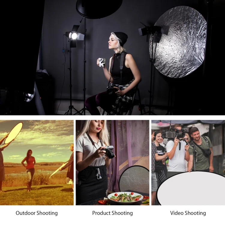 PU5112_6.webp PULUZ 80cm 5 in 1 (Silver / Translucent / Gold / White / Black) Folding Photo Studio Reflector Board - Image 7