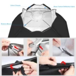 PULUZ Rectangle Speedlite Softbox Bowens Mount Diffuser - Image 4