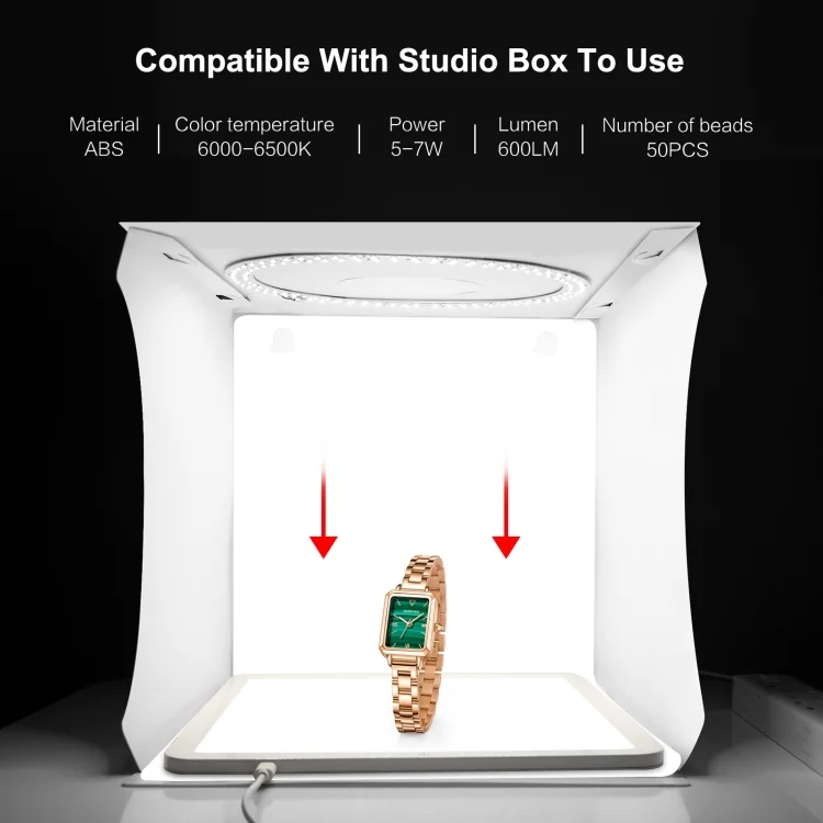 PU5136_7.webp PULUZ 20cm LED Shadowless Light Pad for Photo Studio Box - Image 8