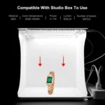 PULUZ Mini LED Photography Shadowless Light Lamp Panel Pad + Studio Shooting Tent Box, Acrylic Material, 20cm x 20cm Effective Area - Image 11
