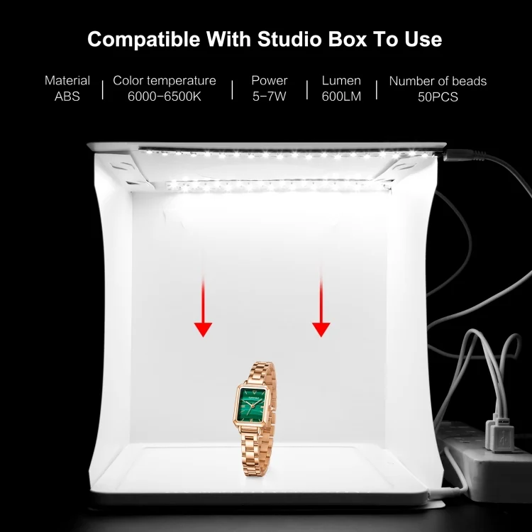 PU5137_10.webp PULUZ Mini LED Photography Shadowless Light Lamp Panel Pad + Studio Shooting Tent Box, Acrylic Material, 20cm x 20cm Effective Area - Image 11