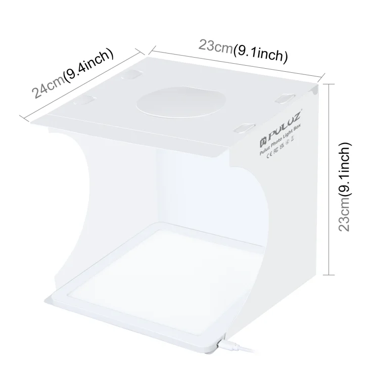 PU5137_3.webp PULUZ Mini LED Photography Shadowless Light Lamp Panel Pad + Studio Shooting Tent Box, Acrylic Material, 20cm x 20cm Effective Area - Image 4