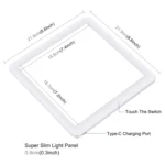 PULUZ Mini LED Photography Shadowless Light Lamp Panel Pad + Studio Shooting Tent Box, Acrylic Material, 20cm x 20cm Effective Area - Image 5